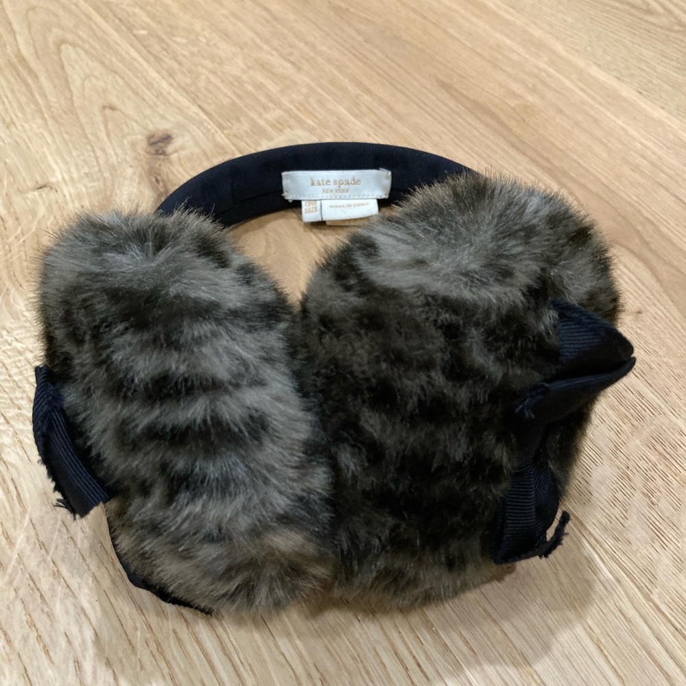 Kate Spade leopard ear muffs